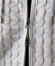 MNFDF52230 MICHEL KLEIN HOMME(ミッシェルクラン オム) 【セットアップ】ニットジップアップパーカー ライトグレー