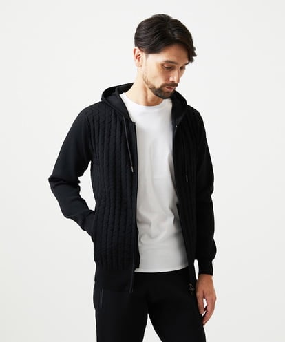 MNFDF52230 MICHEL KLEIN HOMME 【セットアップ】ニットジップアップパーカー