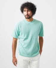 MNFHC54210 MICHEL KLEIN HOMME(ミッシェルクラン オム) モノグラム柄半袖ニット グリーン