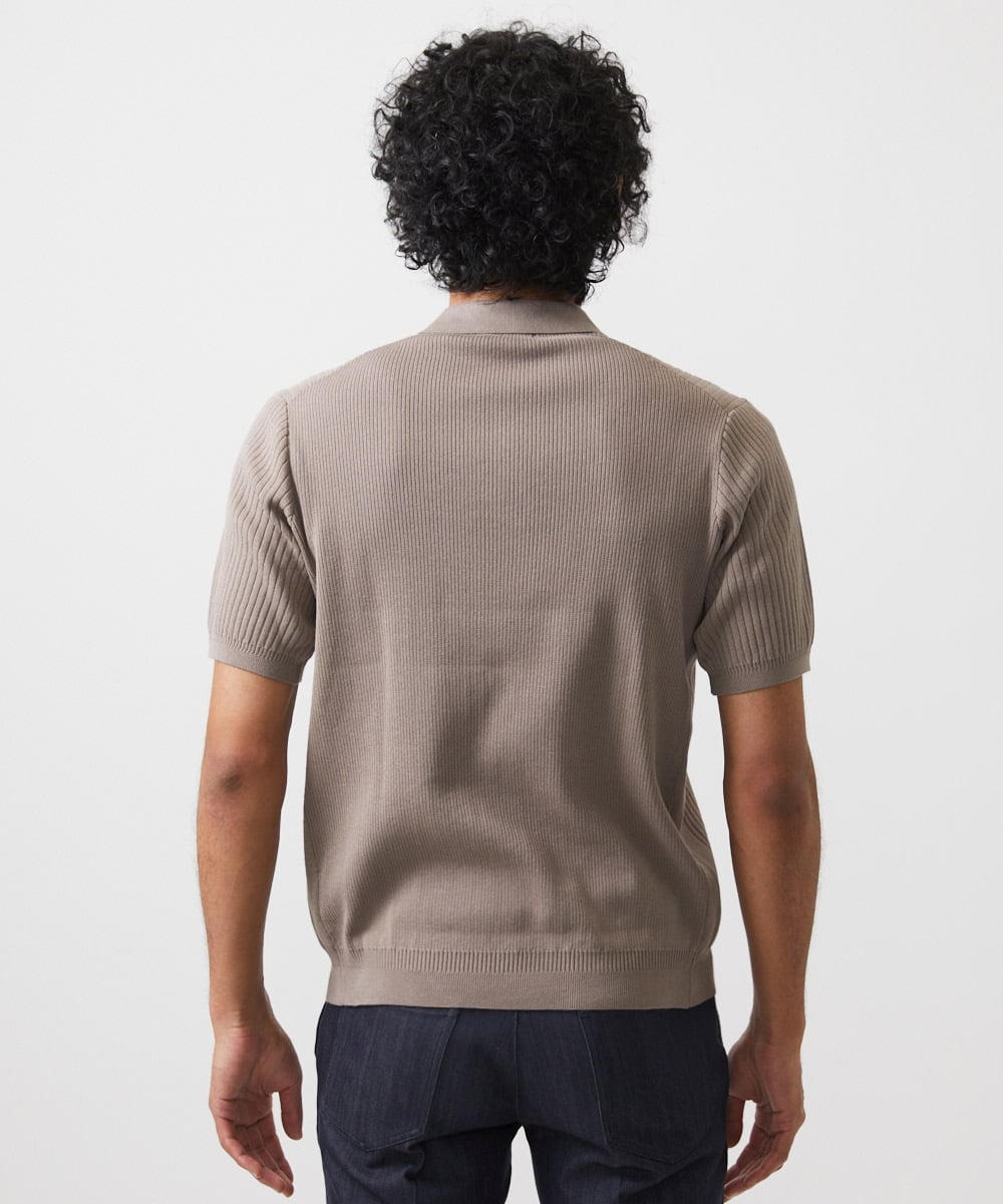 MNFHC55230 MICHEL KLEIN HOMME(ミッシェルクラン オム) ニットポロシャツ ベージュ