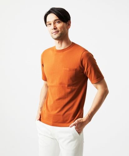 MNFJC52210 MICHEL KLEIN HOMME クルーネック半袖ニット