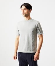 MNFJC52210 MICHEL KLEIN HOMME(ミッシェルクラン オム) クルーネック半袖ニット ライトグレー