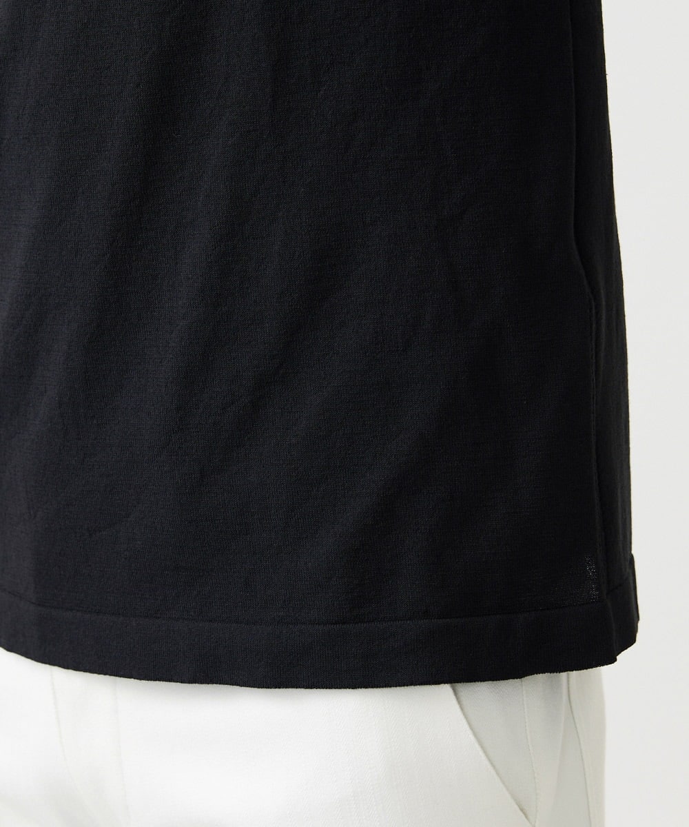 MNFJC52210 MICHEL KLEIN HOMME(ミッシェルクラン オム) クルーネック半袖ニット ブラック