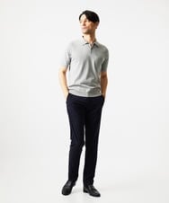 MNFJC53230 MICHEL KLEIN HOMME(ミッシェルクラン オム) 半袖ニットポロシャツ ライトグレー