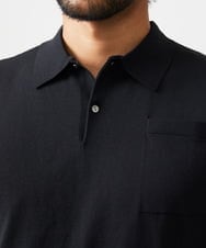 MNFJC53230 MICHEL KLEIN HOMME(ミッシェルクラン オム) 半袖ニットポロシャツ ブラック