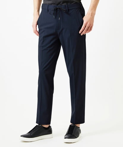 MNHGF52230 MICHEL KLEIN HOMME ストライプ2WAY9分丈スラックスパンツ