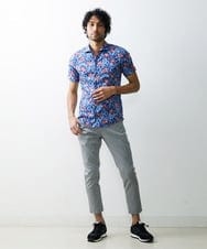 MNHGS35170 MICHEL KLEIN HOMME(ミッシェルクラン オム) クールツイルストレッチパンツ ライトグレー(91)