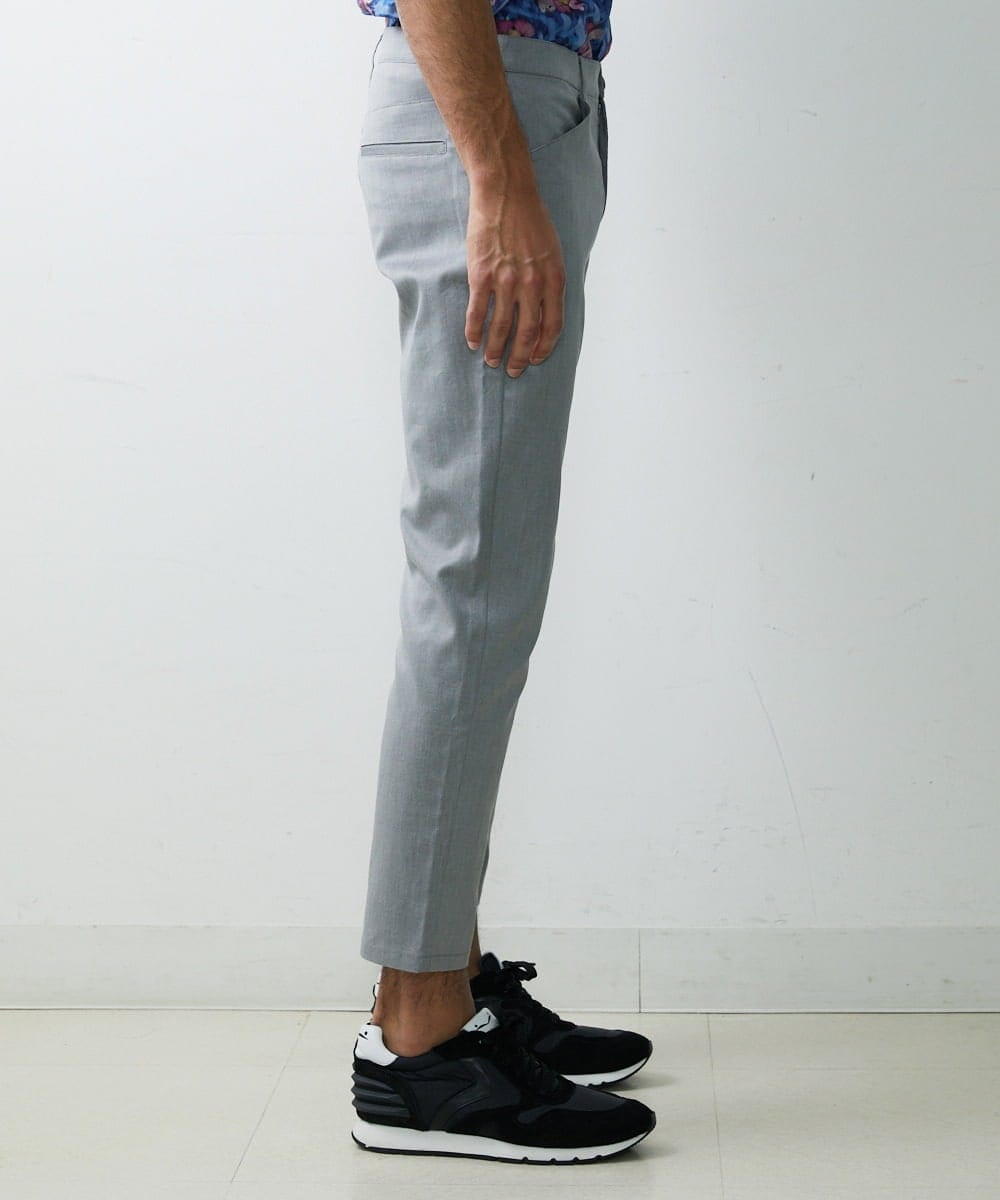 MNHGS35170 MICHEL KLEIN HOMME(ミッシェルクラン オム) クールツイルストレッチパンツ ライトグレー(91)