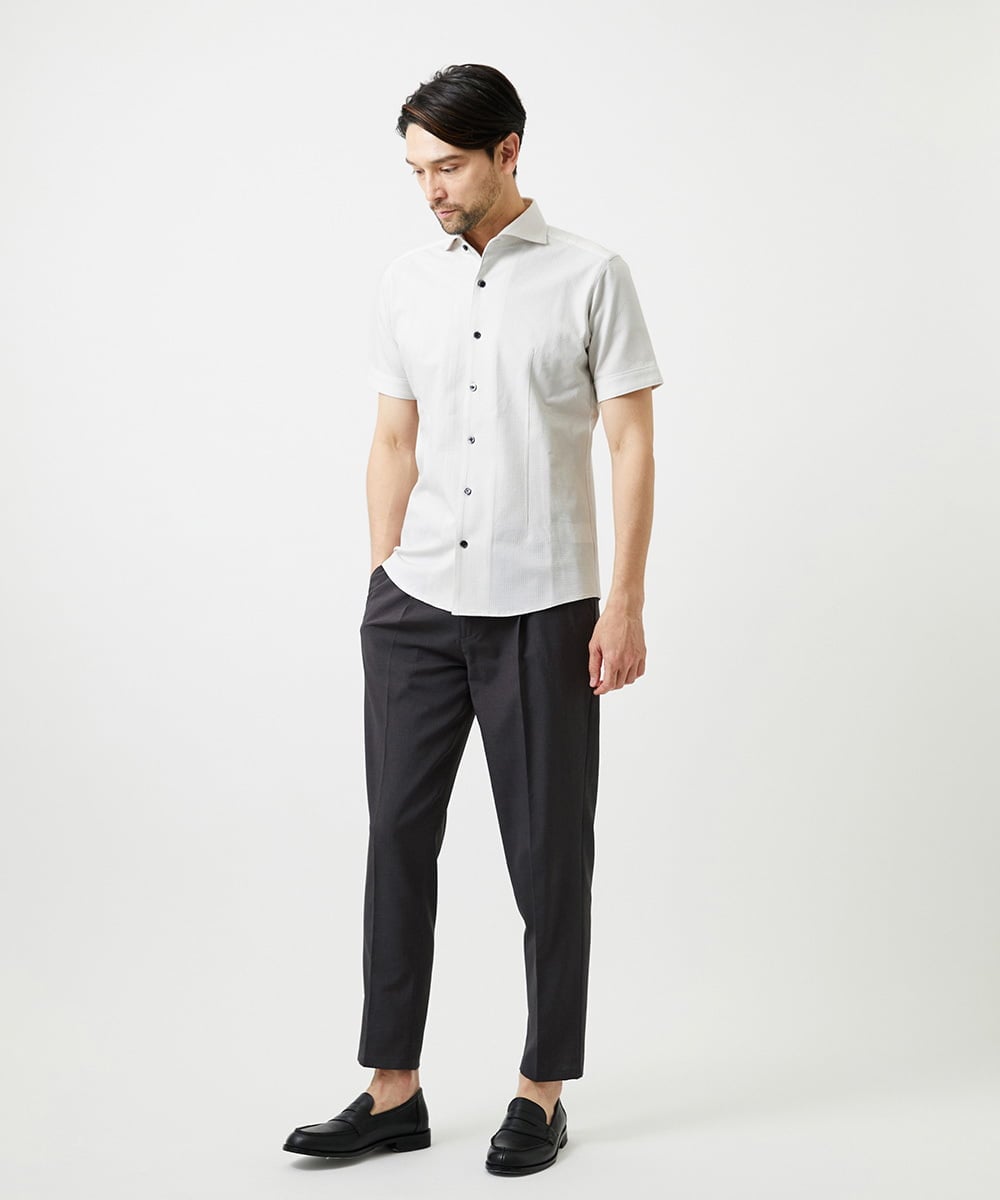 MNHIF51230 MICHEL KLEIN HOMME(ミッシェルクラン オム) クールスラックスイージーパンツ ダークグレー