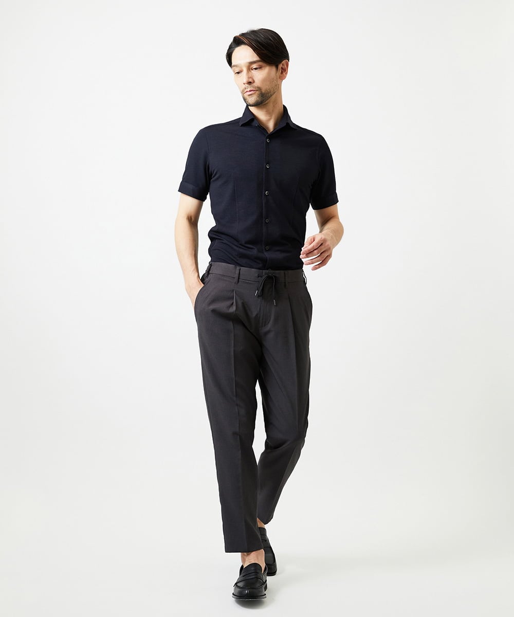 MNHIF51230 MICHEL KLEIN HOMME(ミッシェルクラン オム) クールスラックスイージーパンツ ダークグレー