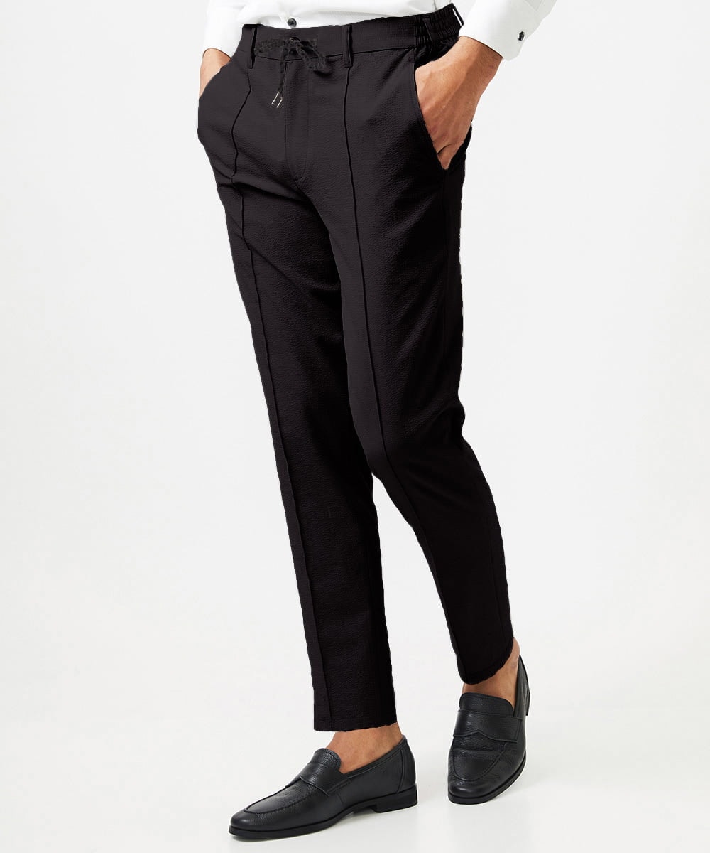 MNHJC01250 MICHEL KLEIN HOMME(ミッシェルクラン オム) サッカーストレッチイージーパンツ ブラック