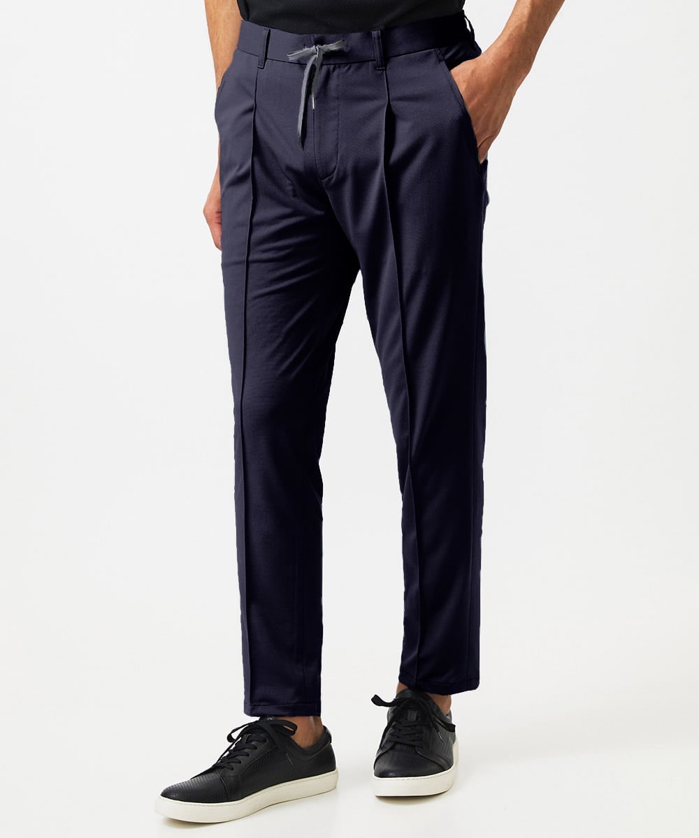 MNHJC02230 MICHEL KLEIN HOMME(ミッシェルクラン オム) ドライタッチイージーパンツ ネイビー