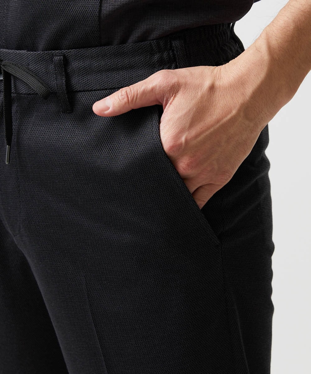 MNHJD63250 MICHEL KLEIN HOMME(ミッシェルクラン オム) 【セットアップ】9分丈ジャージースラックスパンツ ダークグレー