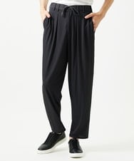 MNHJD64250 MICHEL KLEIN HOMME(ミッシェルクラン オム) サッカーストライプ織りワイドパンツ ダークグレー
