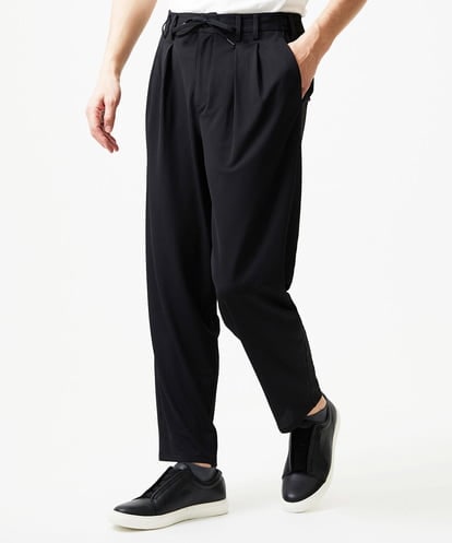 MNHJD64250 MICHEL KLEIN HOMME サッカーストライプ織りワイドパンツ