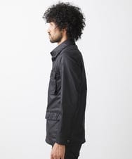 MNJAA55450 MICHEL KLEIN HOMME(ミッシェルクラン オム) ヴィンテージ調ツイルシャツジャケット セットアップ ブラック
