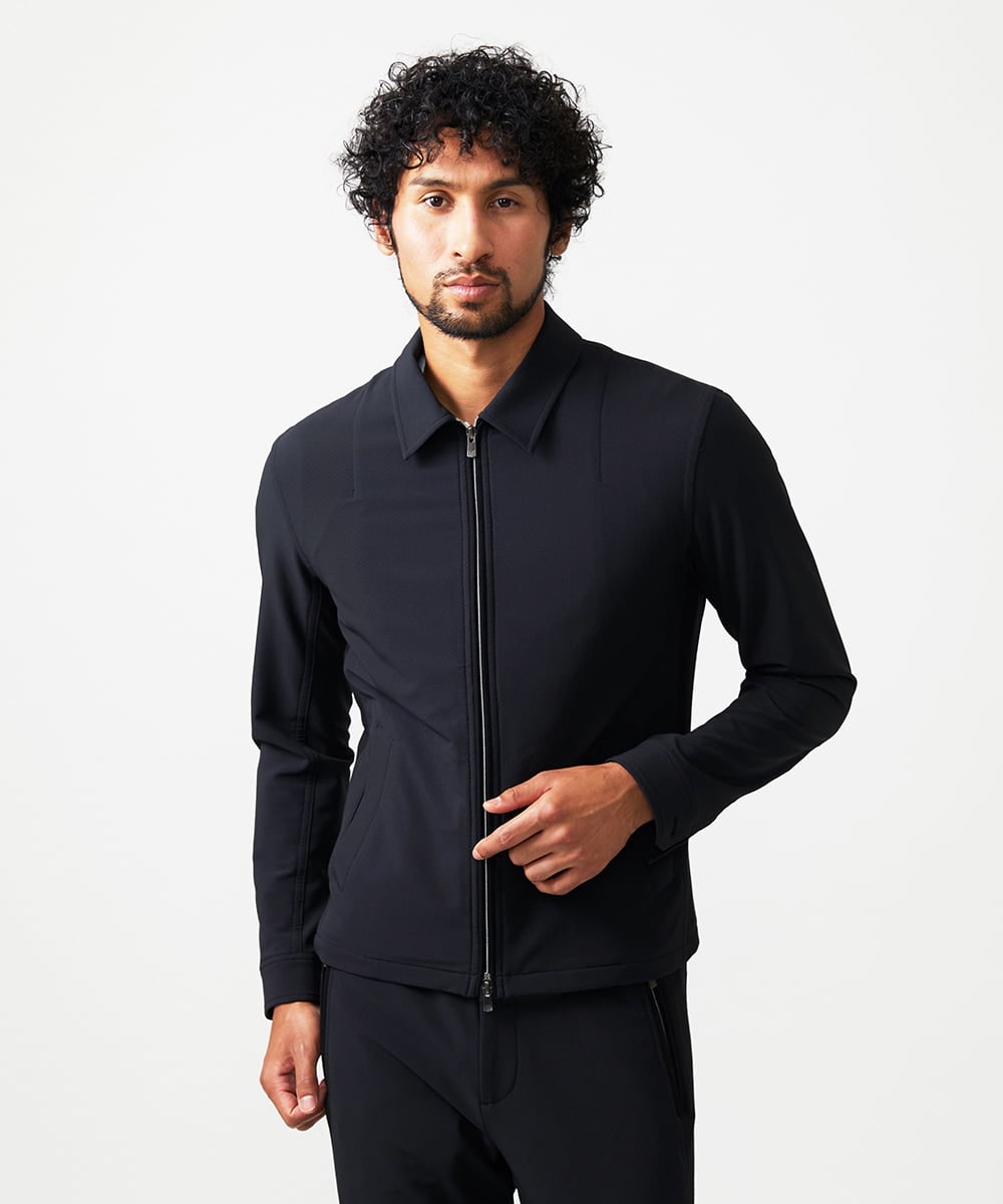 MNJAD56450 MICHEL KLEIN HOMME(ミッシェルクラン オム) 【セットアップ】【撥水】ジップアップブルゾン ブラック
