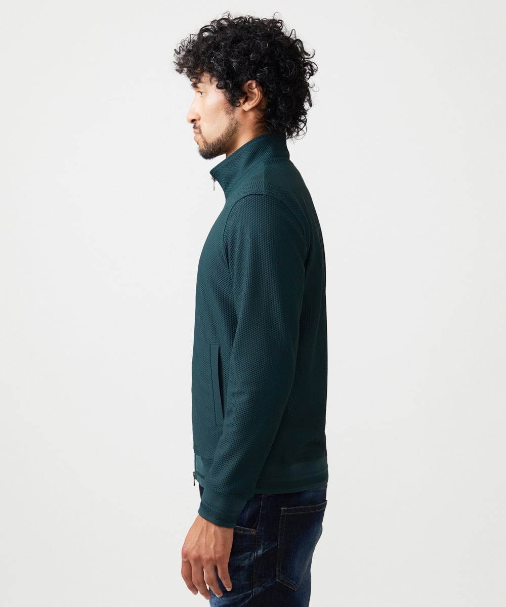 MNJAF01400 MICHEL KLEIN HOMME(ミッシェルクラン オム) スタンドカラーブルゾン グリーン
