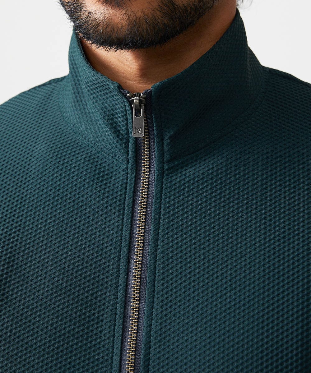 MNJAF01400 MICHEL KLEIN HOMME(ミッシェルクラン オム) スタンドカラーブルゾン グリーン