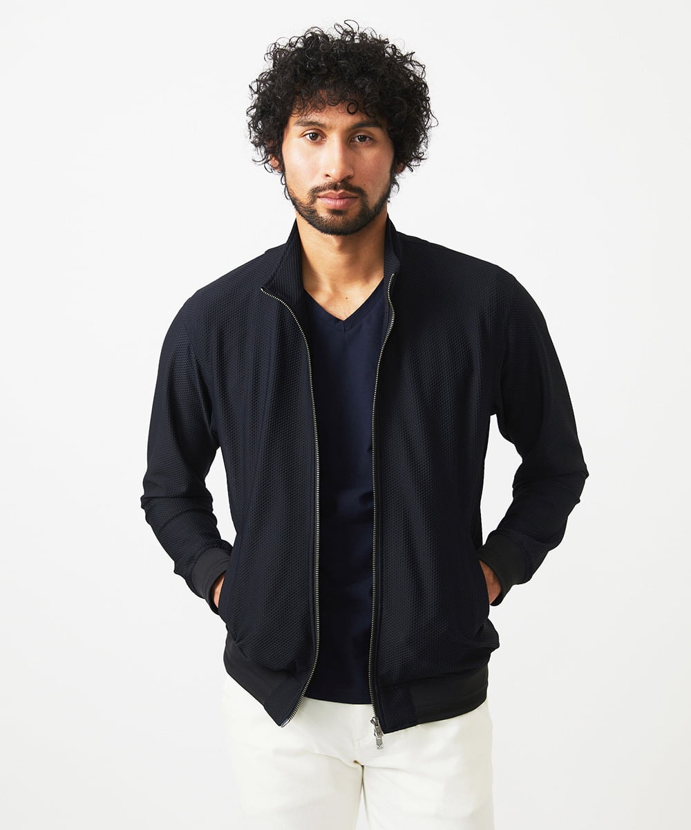 MNJAF01400 MICHEL KLEIN HOMME(ミッシェルクラン オム) スタンドカラーブルゾン ブラック