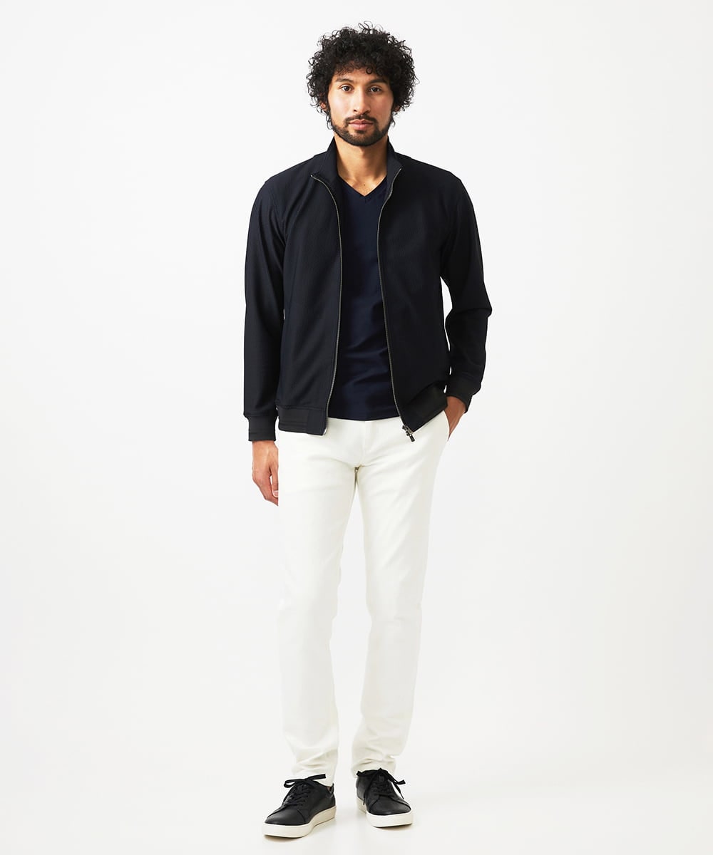 MNJAF01400 MICHEL KLEIN HOMME(ミッシェルクラン オム) スタンドカラーブルゾン ブラック