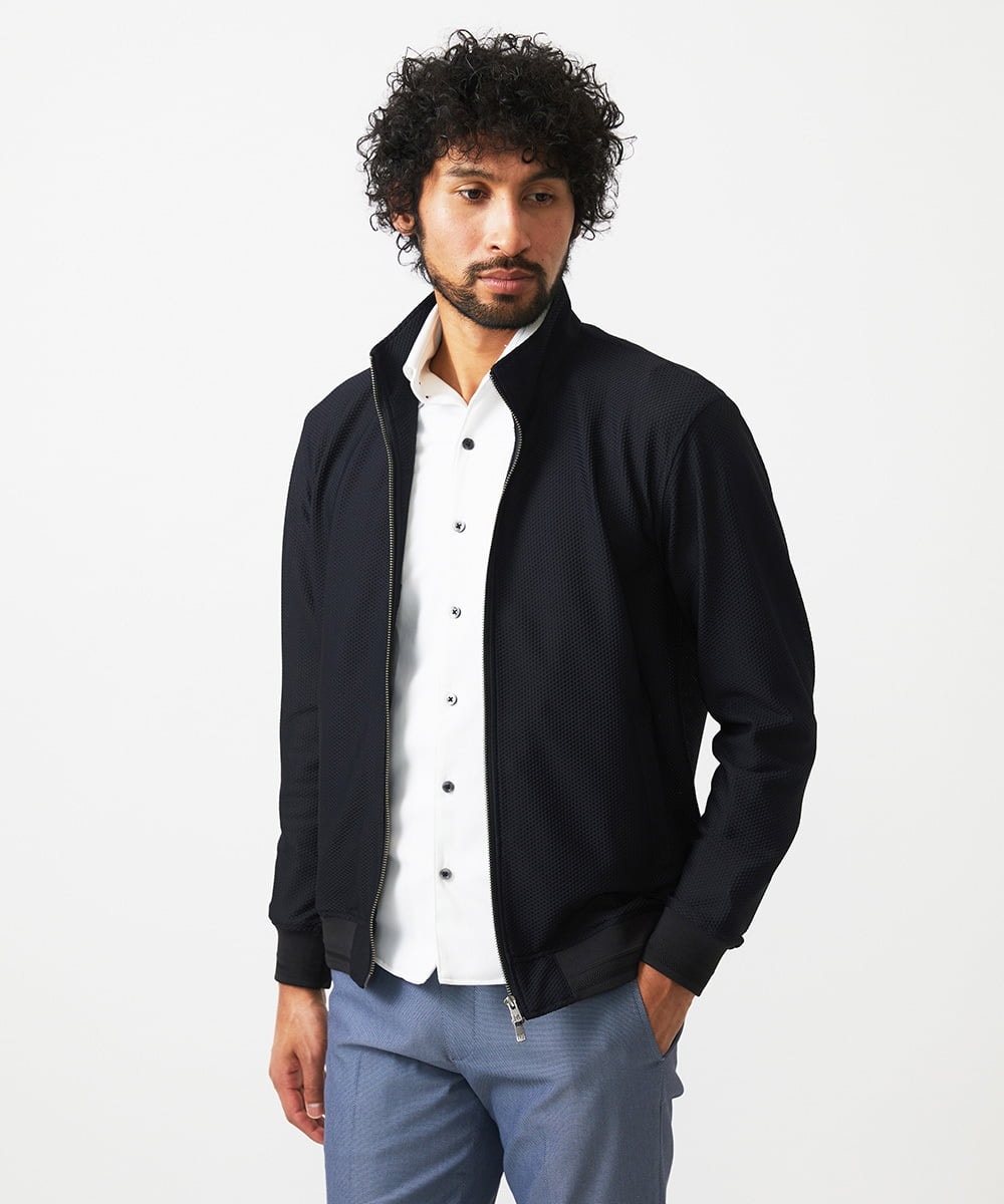 MNJAF01400 MICHEL KLEIN HOMME(ミッシェルクラン オム) スタンドカラーブルゾン ブラック
