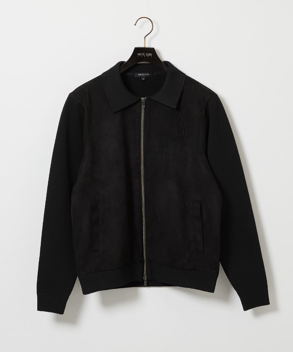 MNJAG50450 MICHEL KLEIN HOMME 異素材MIXニットブルゾン
