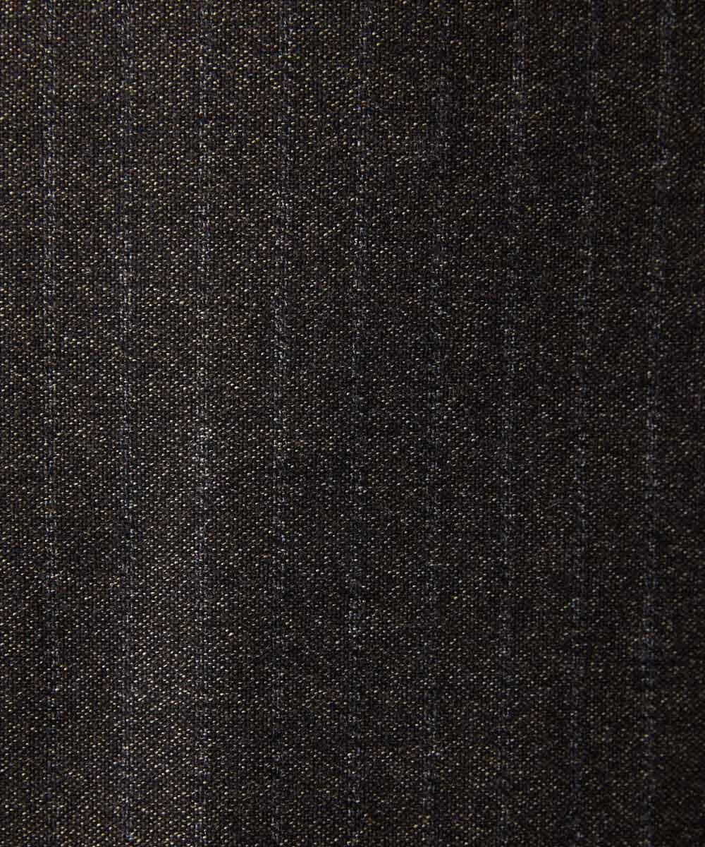 MNJAI53530 MICHEL KLEIN HOMME(ミッシェルクラン オム) 【セットアップ】ストライプ柄ウールコットンジップブルゾン ブラウン