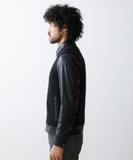 MNJAV84540 MICHEL KLEIN HOMME(ミッシェルクラン オム) ウールコンビネーションブルゾン ブラック
