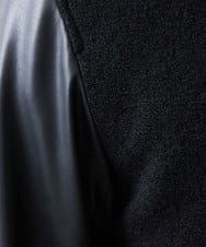 MNJAV84540 MICHEL KLEIN HOMME(ミッシェルクラン オム) ウールコンビネーションブルゾン ブラック