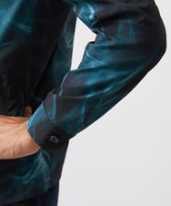 MNJGA54500 MICHEL KLEIN HOMME(ミッシェルクラン オム) スモーク柄メッシュパーカーブルゾン ブラック