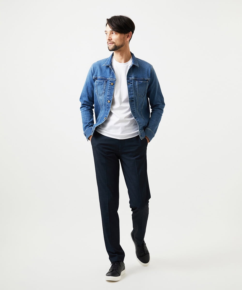 MNJGD90360 MICHEL KLEIN HOMME(ミッシェルクラン オム) 《日本製》20th　FACTOTUMコラボ　デニムジャケット ライトブルー