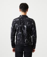MNJGD91360 MICHEL KLEIN HOMME(ミッシェルクラン オム) 《日本製》20th　FACTOTUMコラボ　スモーク柄デニムジャケット ブラック