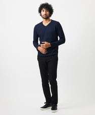 MNKAC52150 MICHEL KLEIN HOMME(ミッシェルクラン オム) 《日本製》セミシルケット長袖カットソー ネイビー