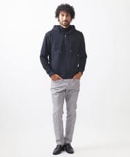 MNKAC57250 MICHEL KLEIN HOMME(ミッシェルクラン オム) 《日本製》モールZIPプルオーバーパーカー ブラック