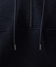 MNKAC57250 MICHEL KLEIN HOMME(ミッシェルクラン オム) 《日本製》モールZIPプルオーバーパーカー ブラック