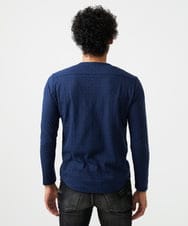 MNKAD61180 MICHEL KLEIN HOMME(ミッシェルクラン オム) 《日本製》リンクスVネック長袖カットソー ネイビー
