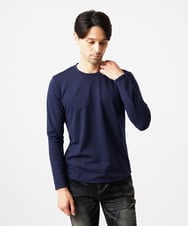 MNKAF65150 MICHEL KLEIN HOMME(ミッシェルクラン オム) クルーネック長袖カットソー ネイビー