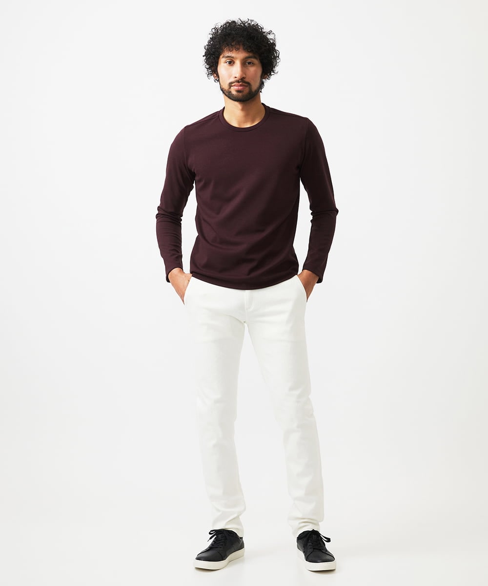 MNKAF65150 MICHEL KLEIN HOMME(ミッシェルクラン オム) クルーネック長袖カットソー パープル