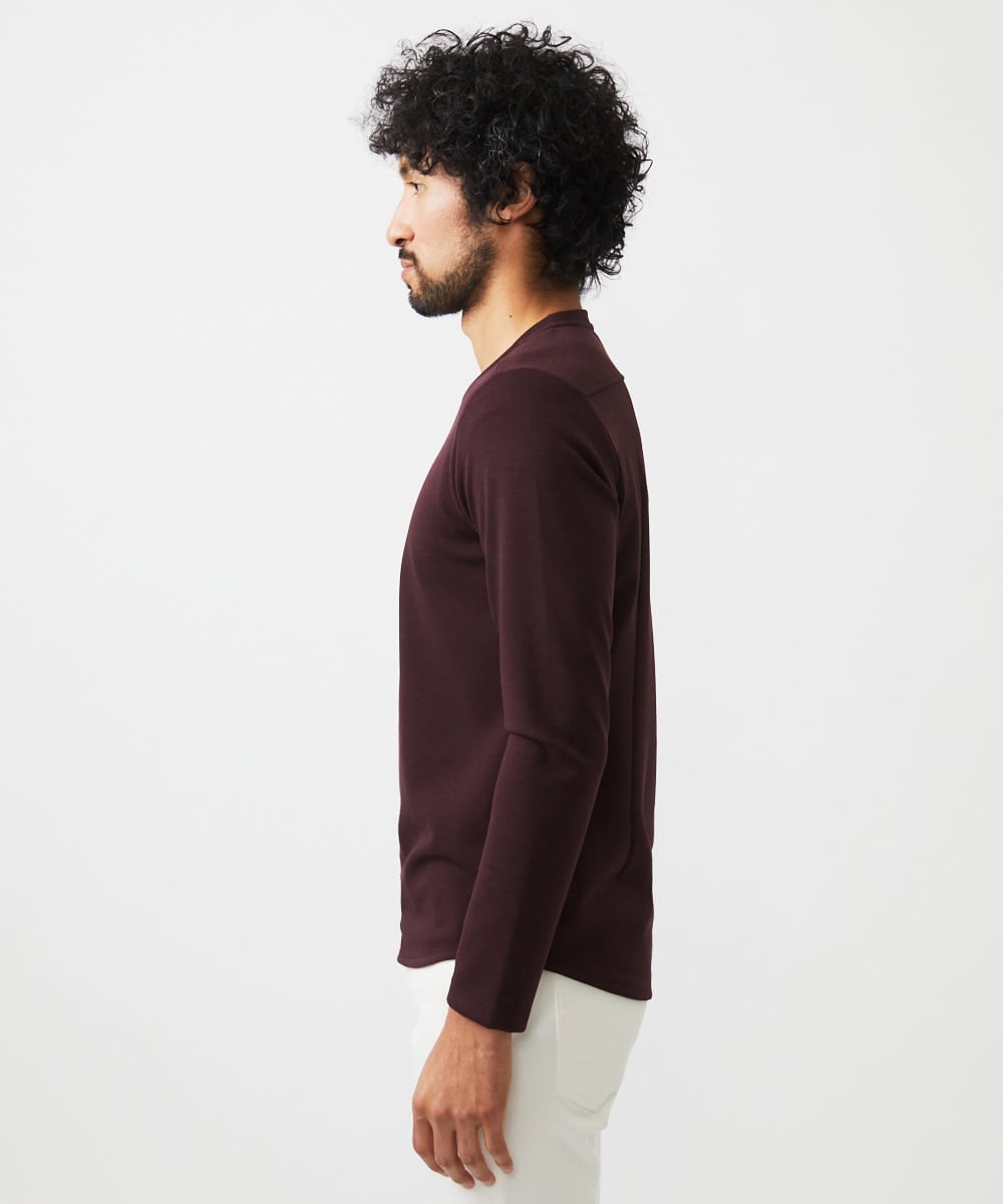 MNKAF65150 MICHEL KLEIN HOMME(ミッシェルクラン オム) クルーネック長袖カットソー パープル