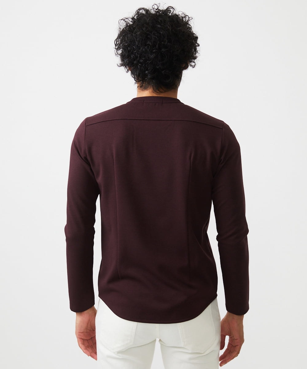 MNKAF65150 MICHEL KLEIN HOMME(ミッシェルクラン オム) クルーネック長袖カットソー パープル