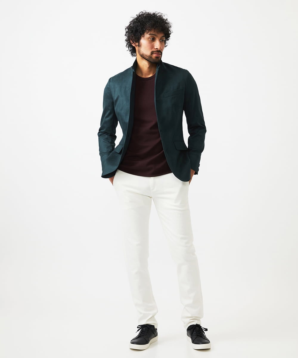 MNKAF65150 MICHEL KLEIN HOMME(ミッシェルクラン オム) クルーネック長袖カットソー パープル