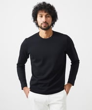 MNKAF65150 MICHEL KLEIN HOMME(ミッシェルクラン オム) クルーネック長袖カットソー ブラック
