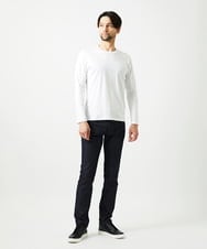 MNKAI51150 MICHEL KLEIN HOMME(ミッシェルクラン オム) クルーネック長袖カットソー ホワイト