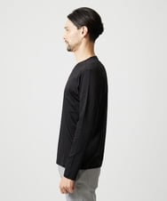 MNKAI51150 MICHEL KLEIN HOMME(ミッシェルクラン オム) クルーネック長袖カットソー ブラック