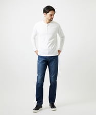 MNKAI54190 MICHEL KLEIN HOMME(ミッシェルクラン オム) ジャガードヘンリーネック長袖カットソー ホワイト