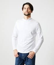 MNKAI61150 MICHEL KLEIN HOMME(ミッシェルクラン オム) モックネック長袖カットソー ホワイト