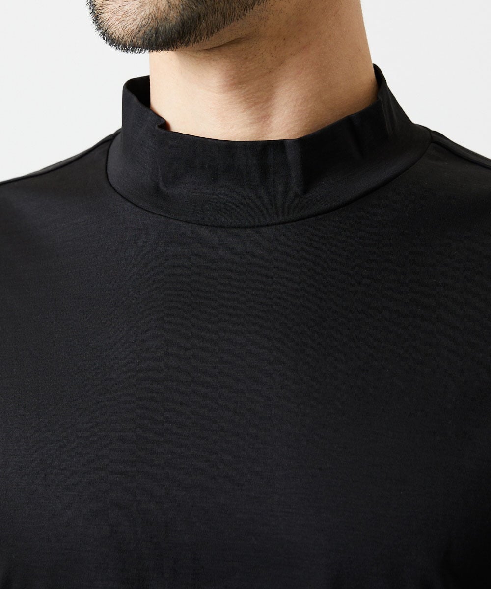 MNKAI61150 MICHEL KLEIN HOMME(ミッシェルクラン オム) モックネック長袖カットソー ブラック