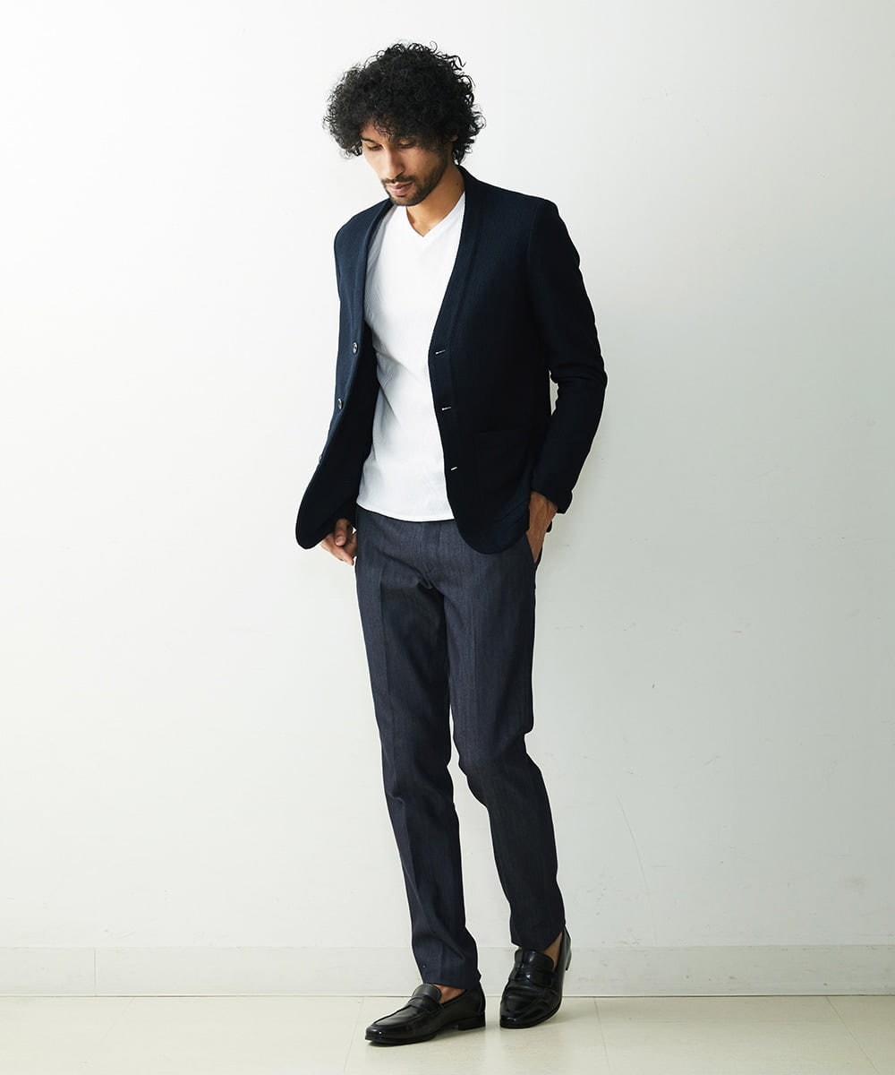 MNKAS30270 MICHEL KLEIN HOMME(ミッシェルクラン オム) カーディガンジャケット ネイビー(57)