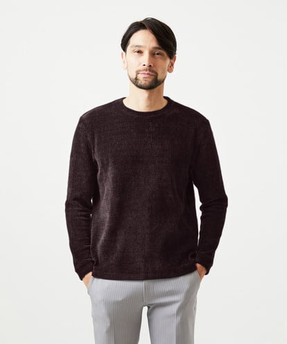 MNKCD71200 MICHEL KLEIN HOMME クルーネックモールニット